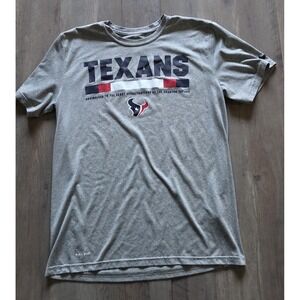 Nike Dri-fit Texans NFL Training Gray Ahort Sleeve Shirt Youth M
